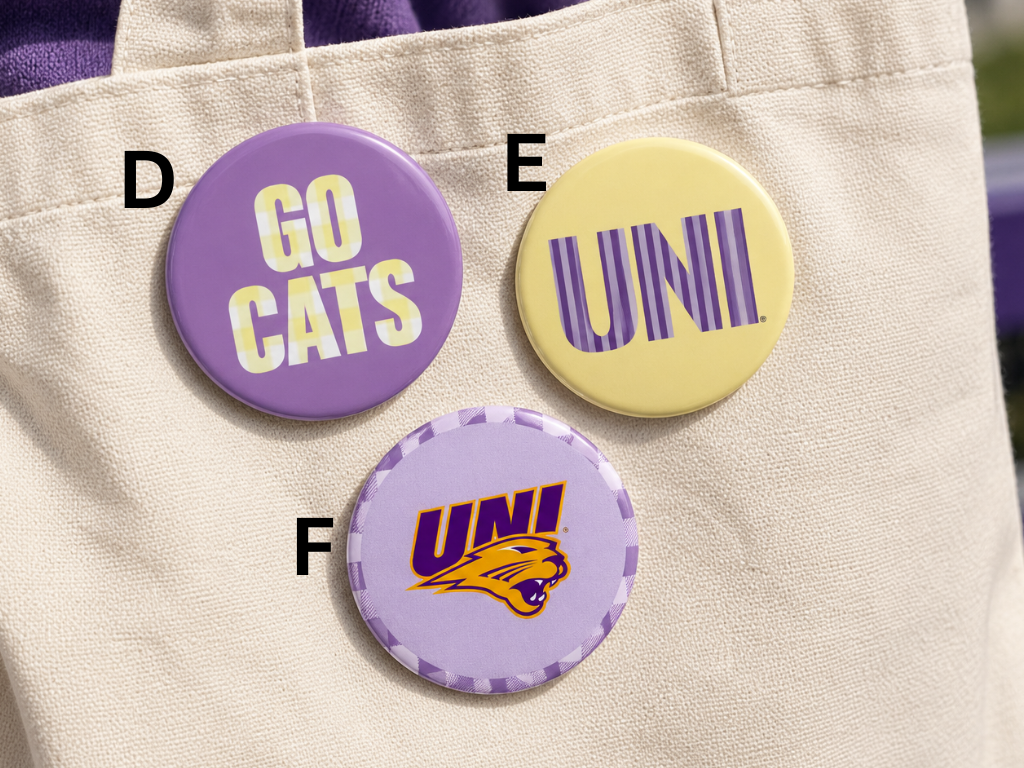 UNI Game Day Buttons