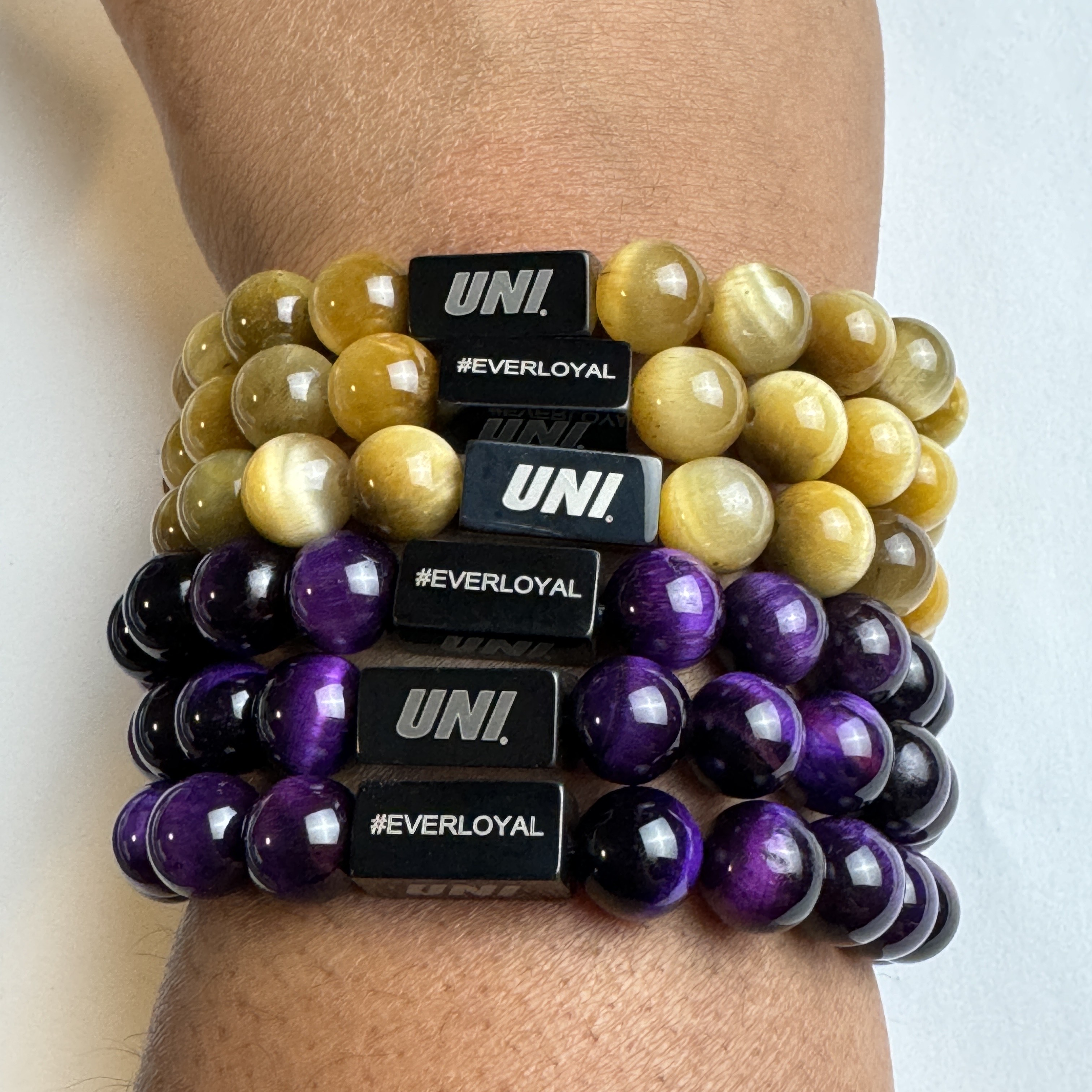 Gemstone Bracelet with UNI Logo