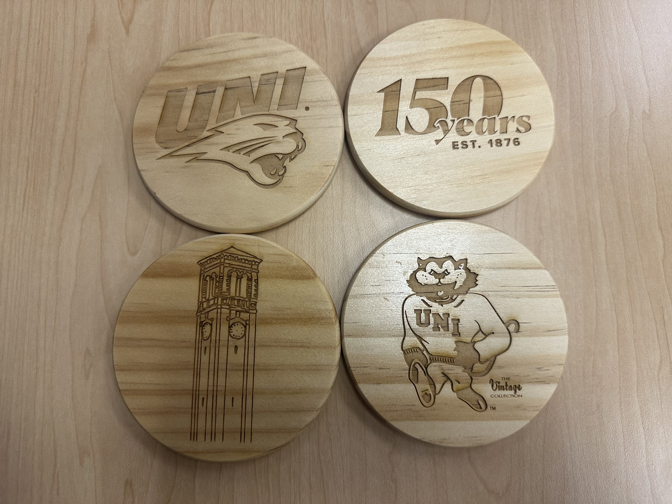 UNI Wooden Coaster Set